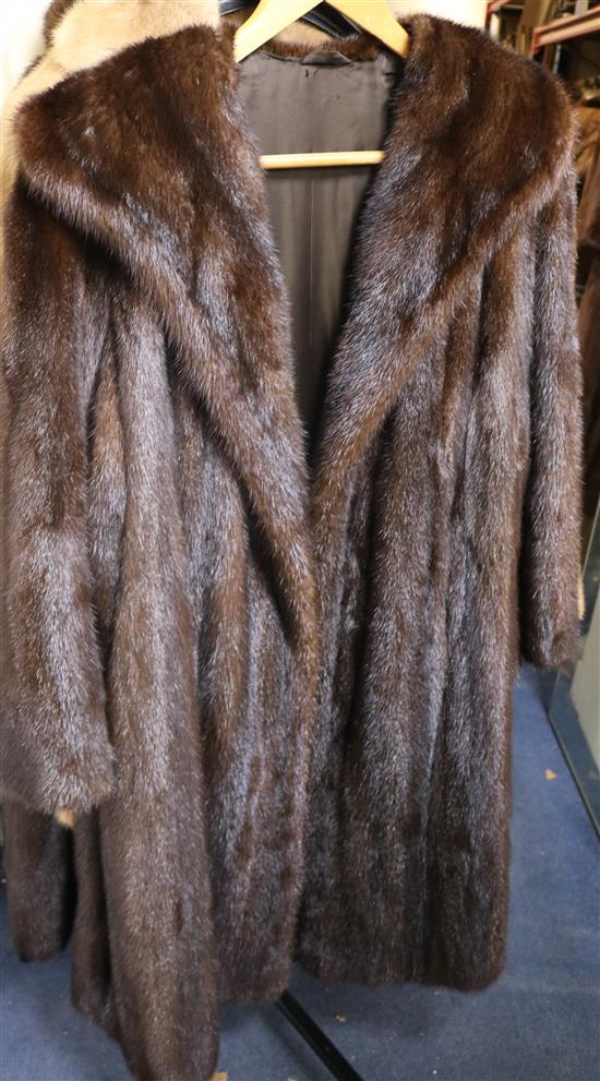 Three quatre length mink coat